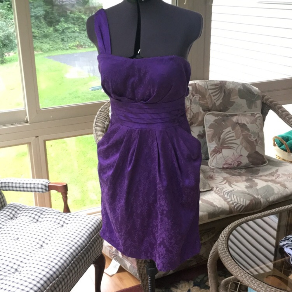 Purple One Shoulder Dress